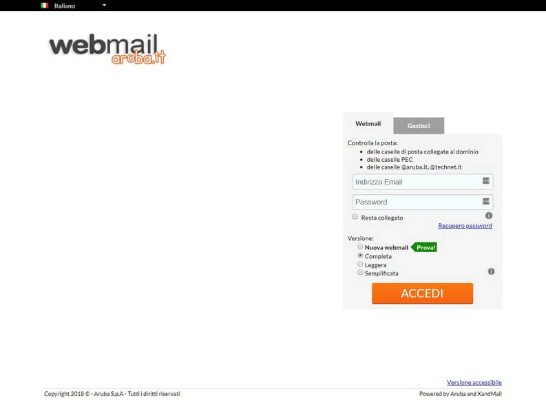 webmail di aruba