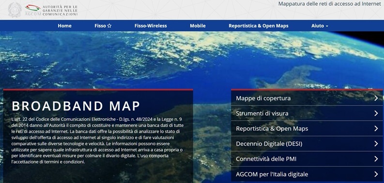 Agcom Copertura Rete