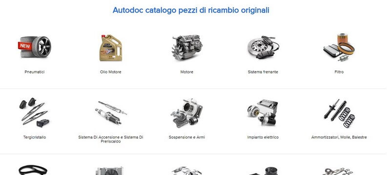 ricambi automobile online