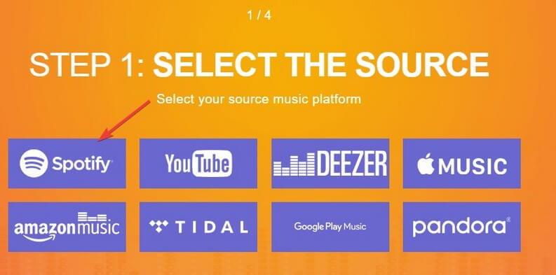 Esporta le playlist da Spotify