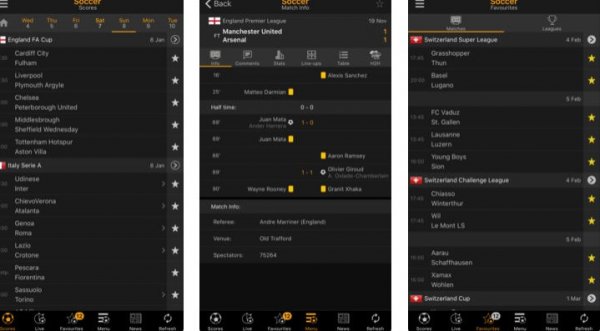 LiveScore app su appstore e playstore