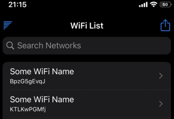 WiFi List