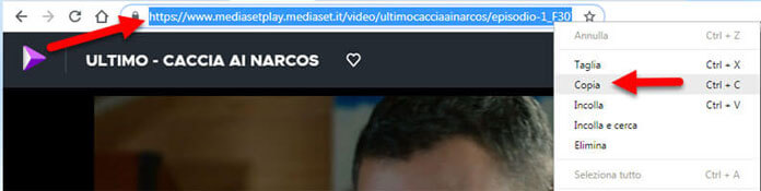 Copiare Link Video Mediaset Infinity ex Mediaset Play