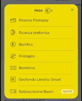 paga bollettino bancoposta app