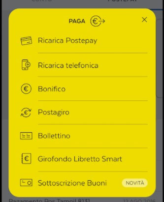paga bollettino bancoposta app
