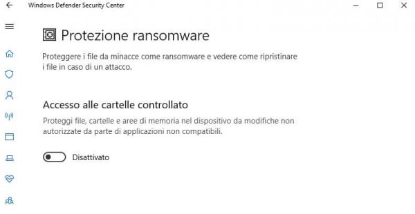 Accesso cartelle controllato