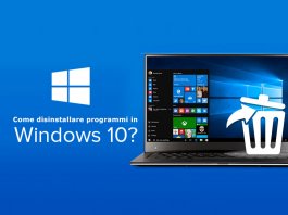 Come disinstallare programmi Windows 10