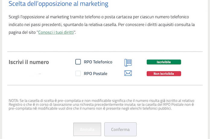 Registro Pubblico Opposizioni Scelta Opposizione