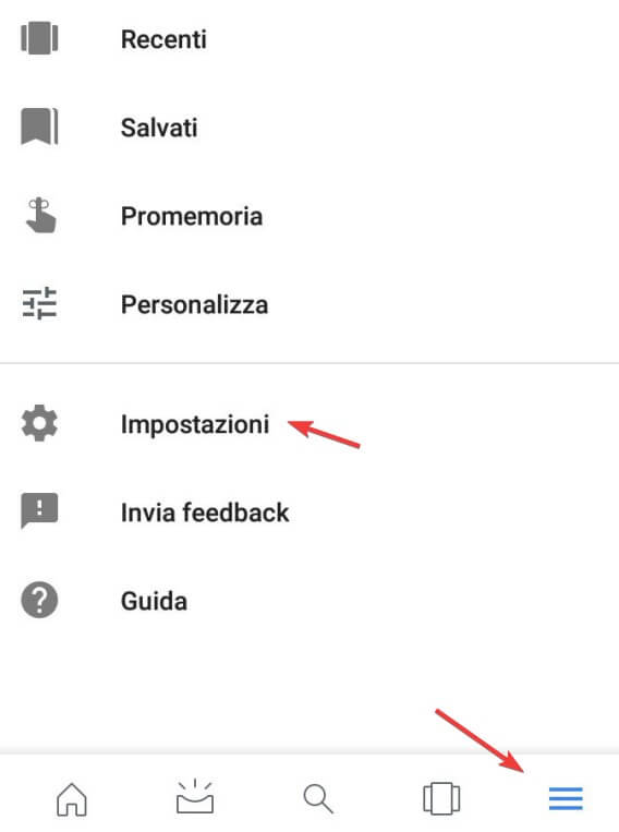Impostazioni Google