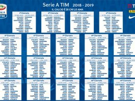 Calendario serie A 2018-2019