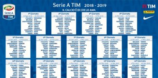 Calendario serie A 2018-2019