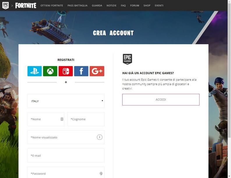 giocare a Fortnite su PC