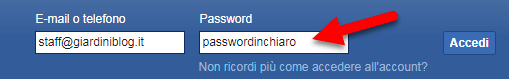 password in chiaro