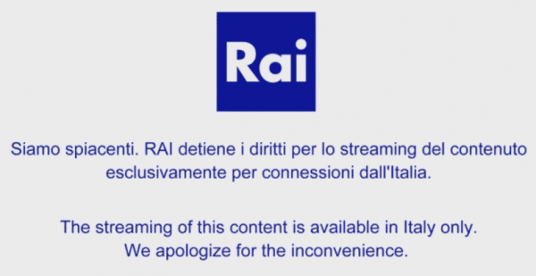 blocco per vedere rai dall'estero in streaming da pc