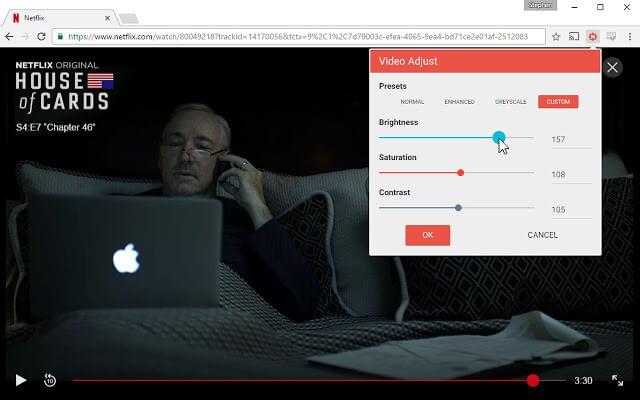 video adjust netflix estensione