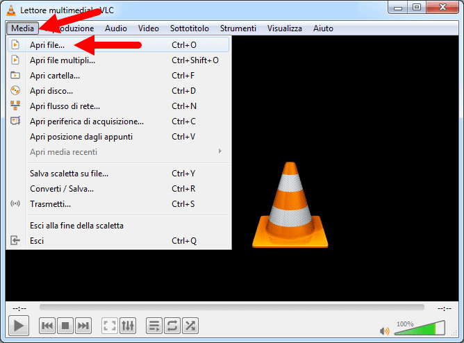 vlc aprire lista iptv