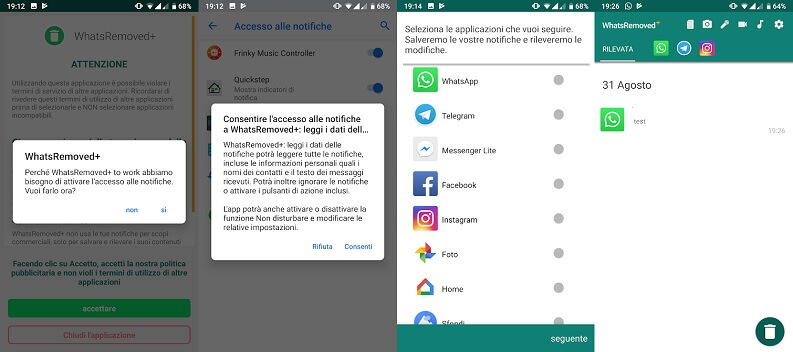 scoprire messaggi eliminati whatsapp