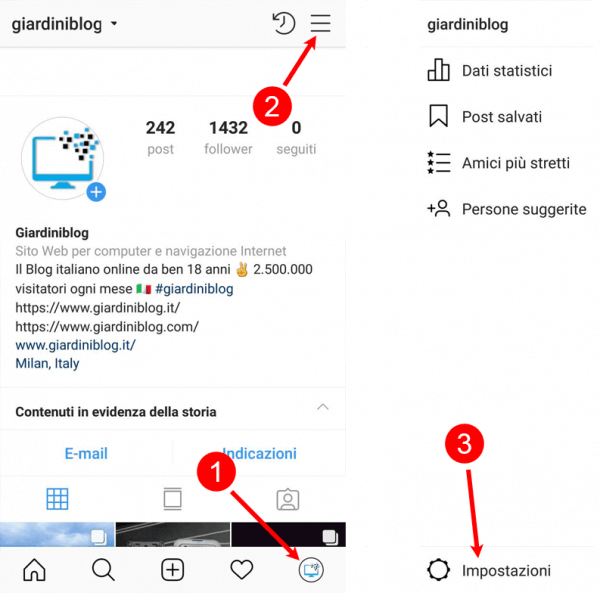 abilitare autenticazione a due fattori instagram