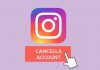 come eliminare account instagram