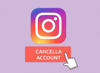 come eliminare account instagram