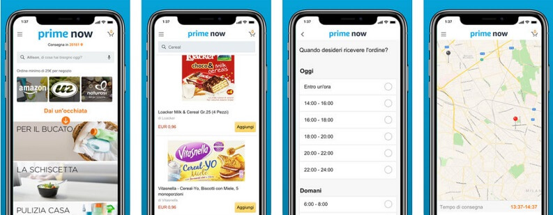 Fare la spesa su  con Pantry e Prime Now