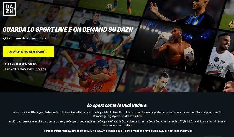 DAZN home