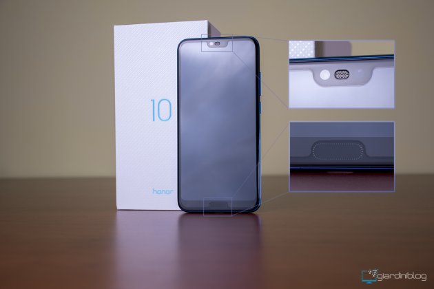 honor 10 dettagli frontali