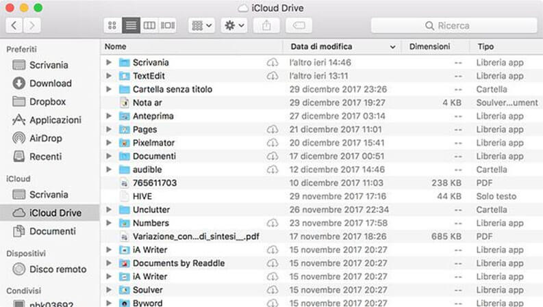 Backup online: icloud