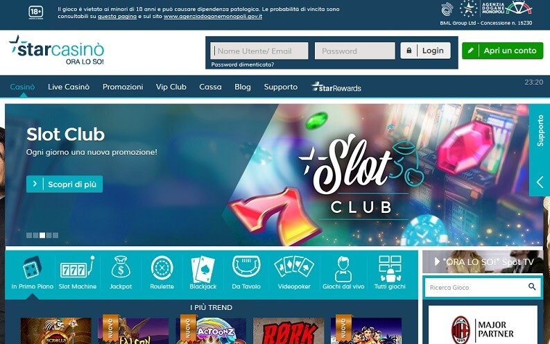 Starcasinò online