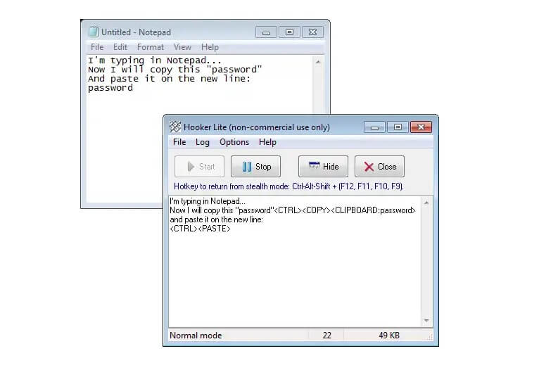 hooker keylogger