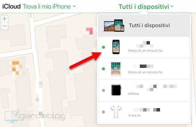 tutti dispositivi trova iphone