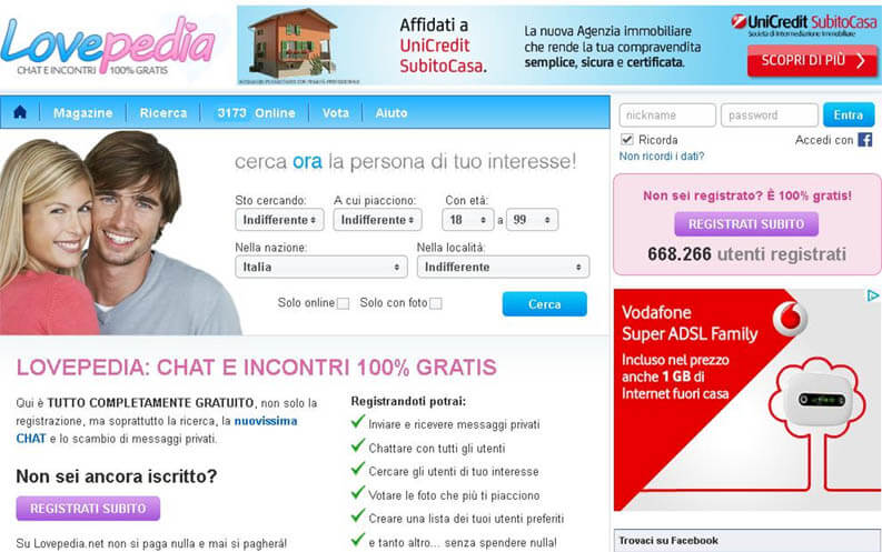 Siti di incontri gratis: Lovepedia