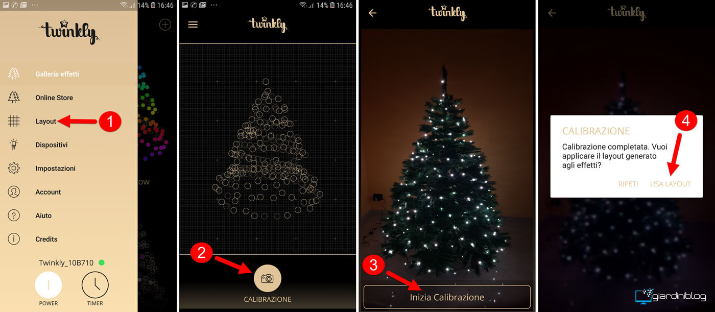 come calibrare twinkly smart decoration