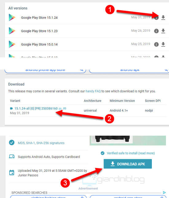 scaricare google play store