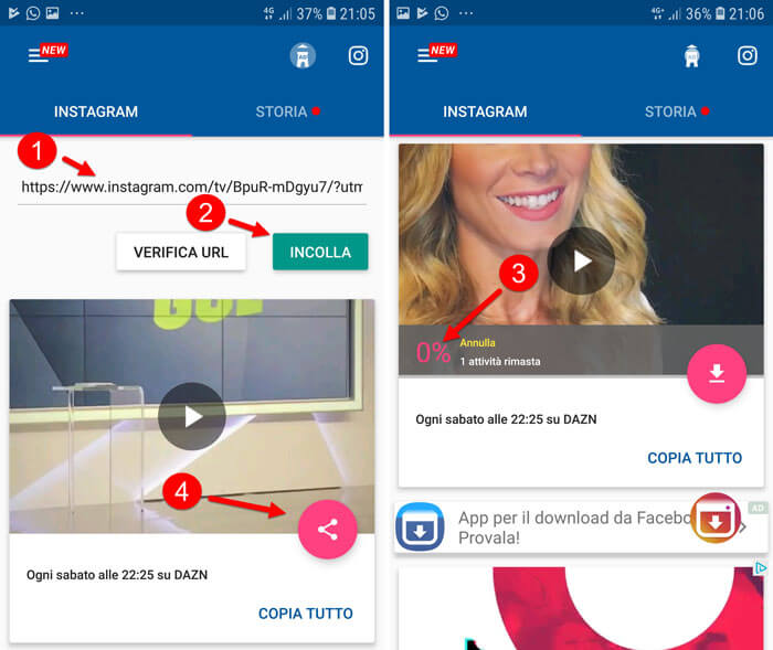 scaricare video da igtv tramite applicazione