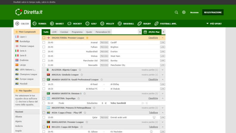 Risultati Partite: Diretta.it