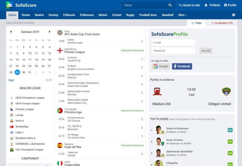 Risultati Partite: Sofascore