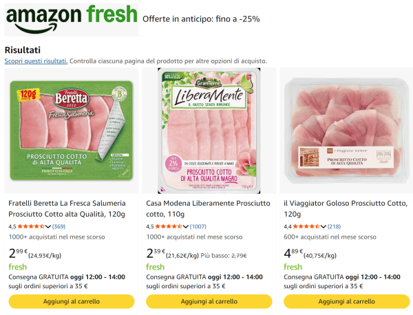 Amazon Fresh Acquisto