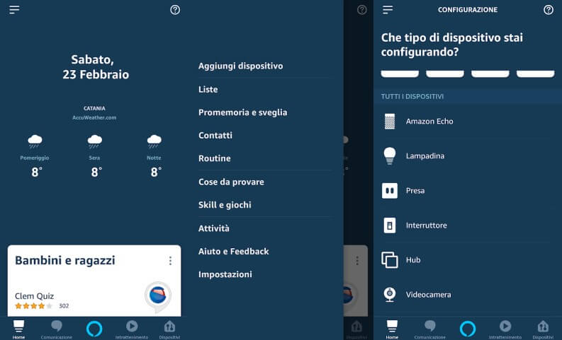 configurazione di Alexa