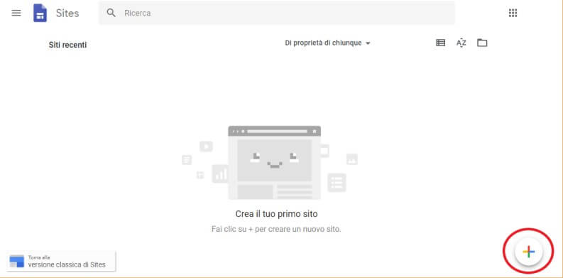 creare un sito web gratis google