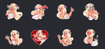 blonde love sticker