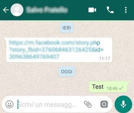 contatto bloccato su Whatsapp