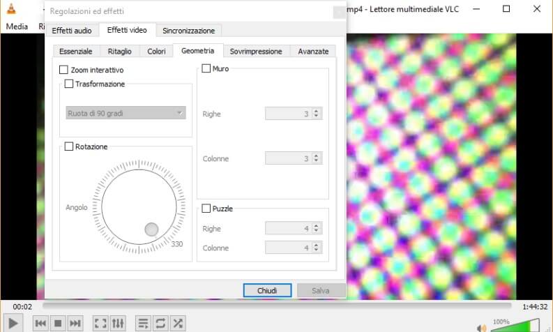 ruotare video VLC