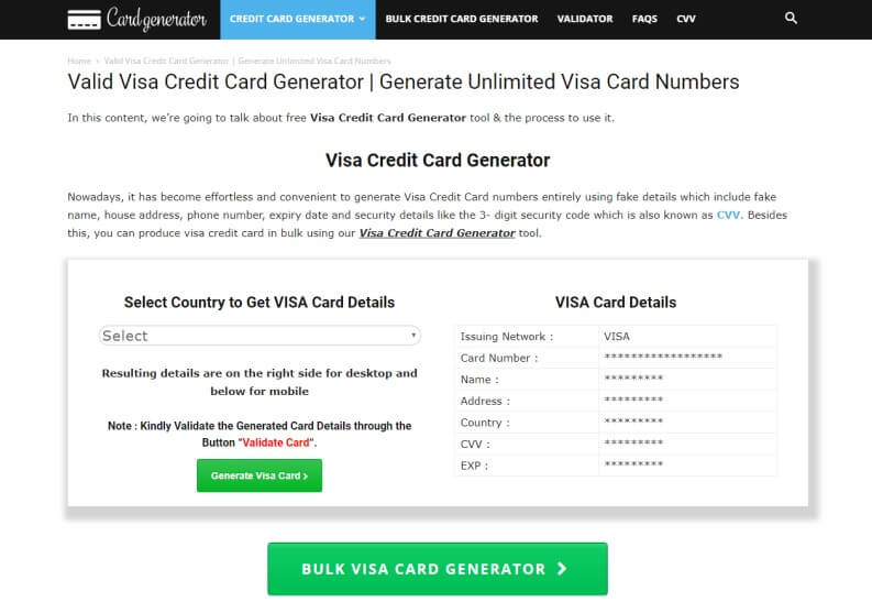 Credi Card Generator