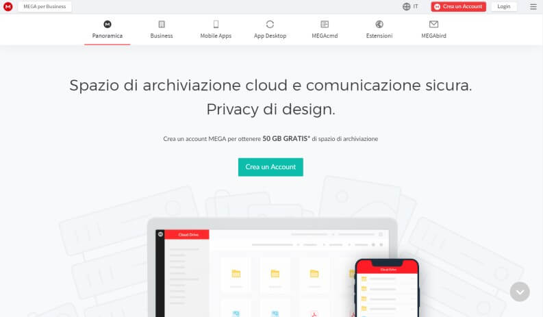 Mega privacy e archiviazione sicura