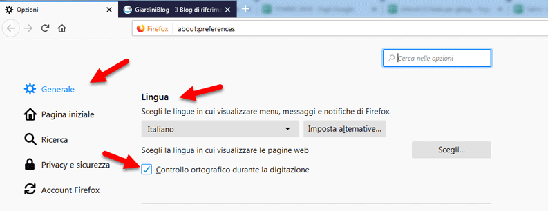 correttore ortografico firefox