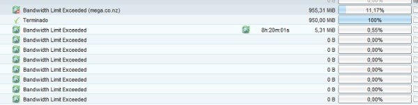 Mega Bandwidth limit exceeded