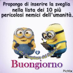 buongiorno divertenti minions