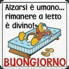 buongiorno restare a letto