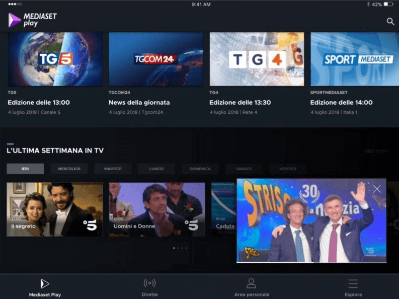 App per serie TV: Mediaset Play